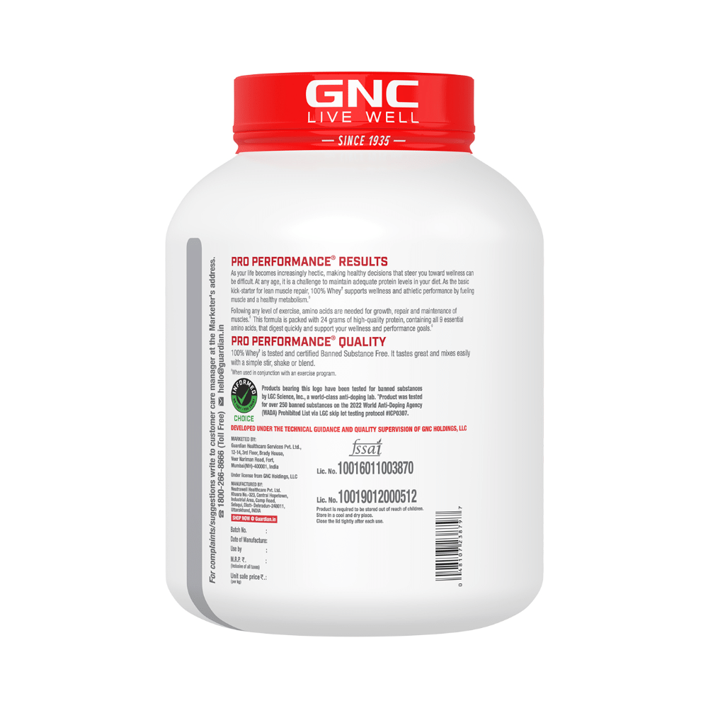 GNC Pro Performance 100% Whey Protein |  With Digestive Enzymes & Electrolytes | For Metabolism & Lean Muscles Recovery | Flavour Powder Chocolate Fudge - Image 3