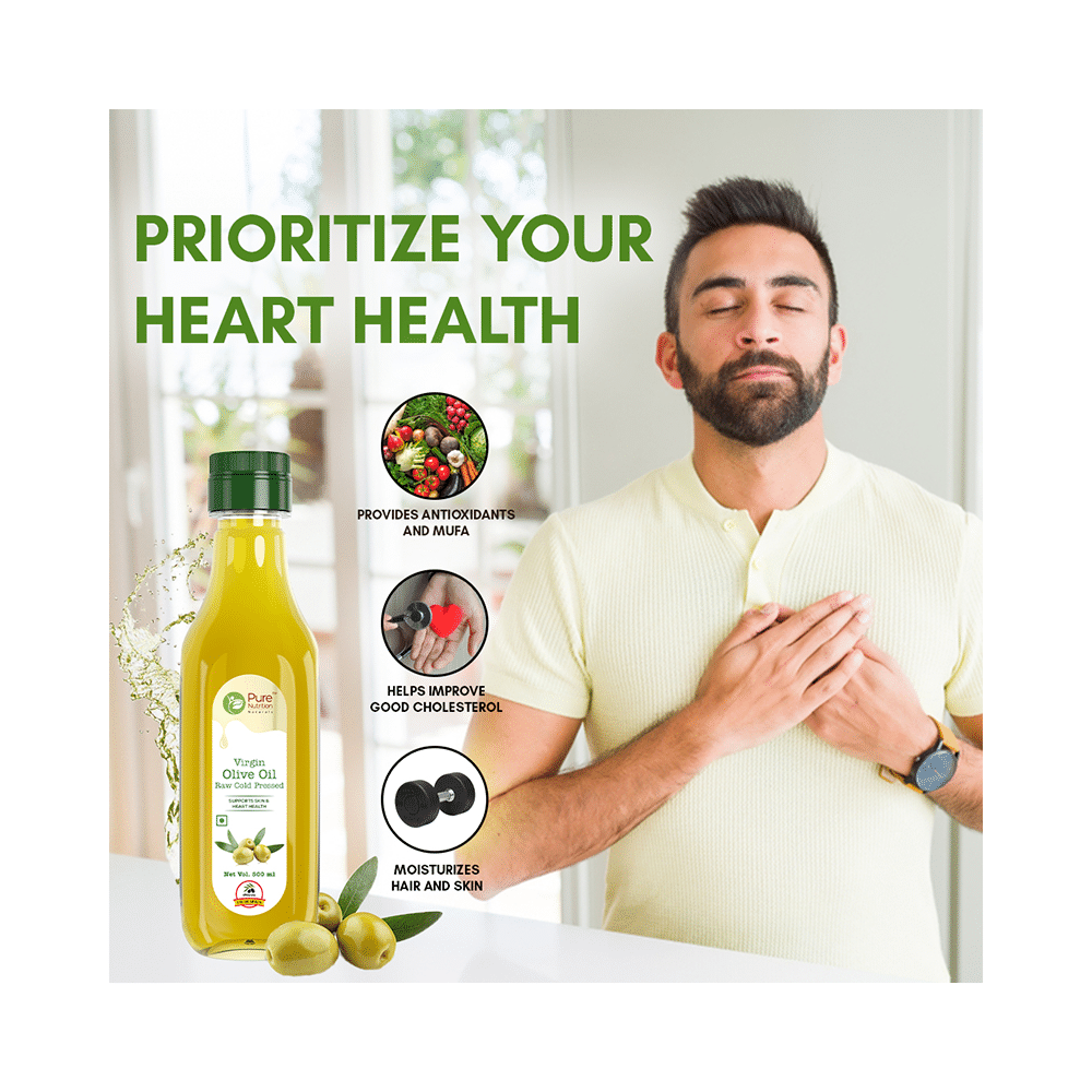 Pure Nutrition Raw Cold Pressed Virgin Olive Oil | Supports Skin & Heart Health - Image 3