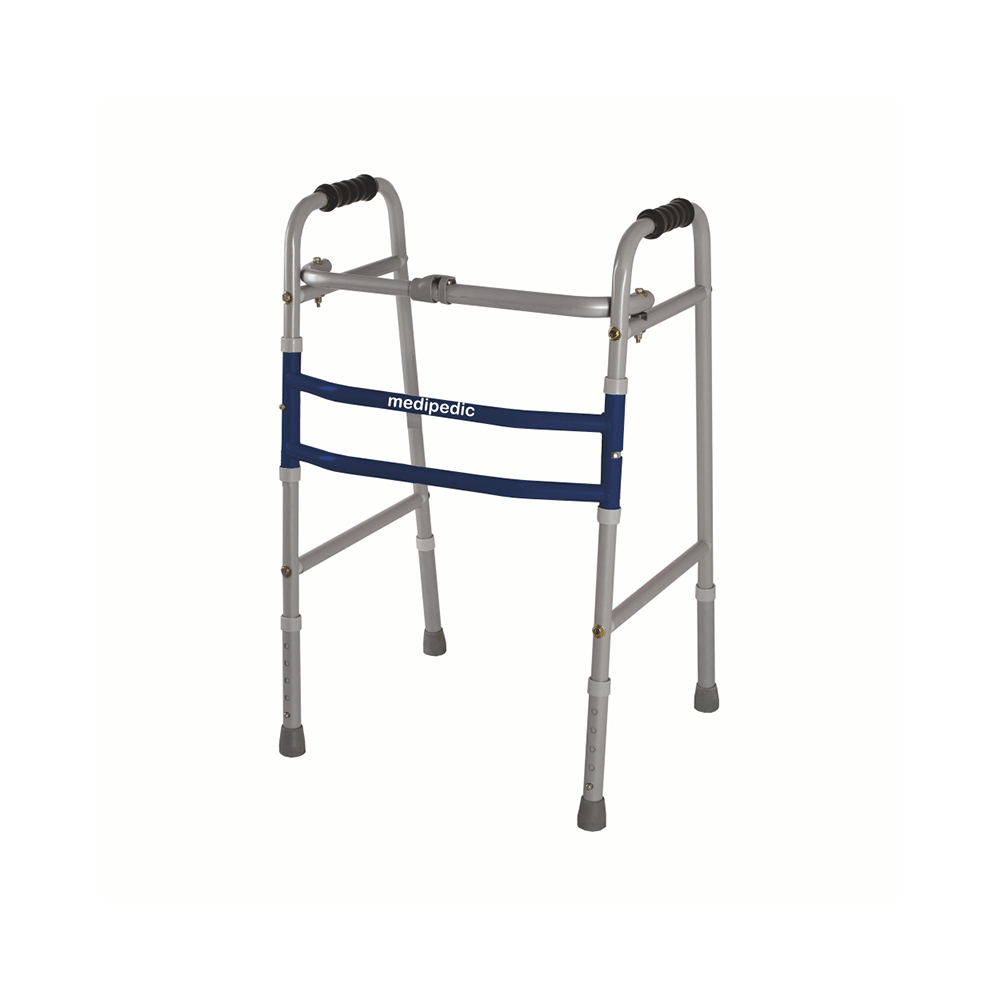 Vissco 0934 Adjustable Medipedic Walker Plain (Double Bar) Universal Grey - Image 1