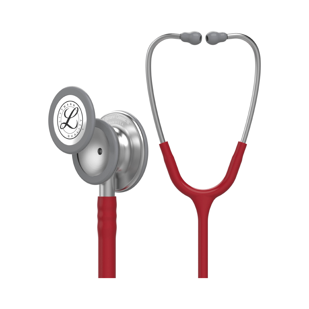 3M Littmann 5627 Classic III Stethoscope, Burgundy Tube, 27 Inch - Image 2