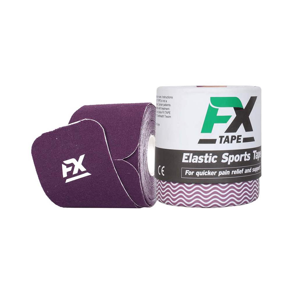 FX Elastic Sports Tape (20 Precut) 10 inch Purple - Image 1