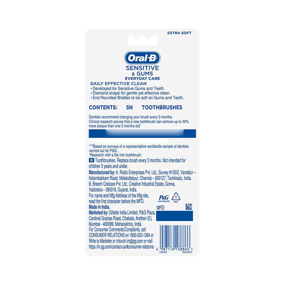 Oral-B Sensitive & Gums Everyday Care Toothbrush Multicolor - Image 2