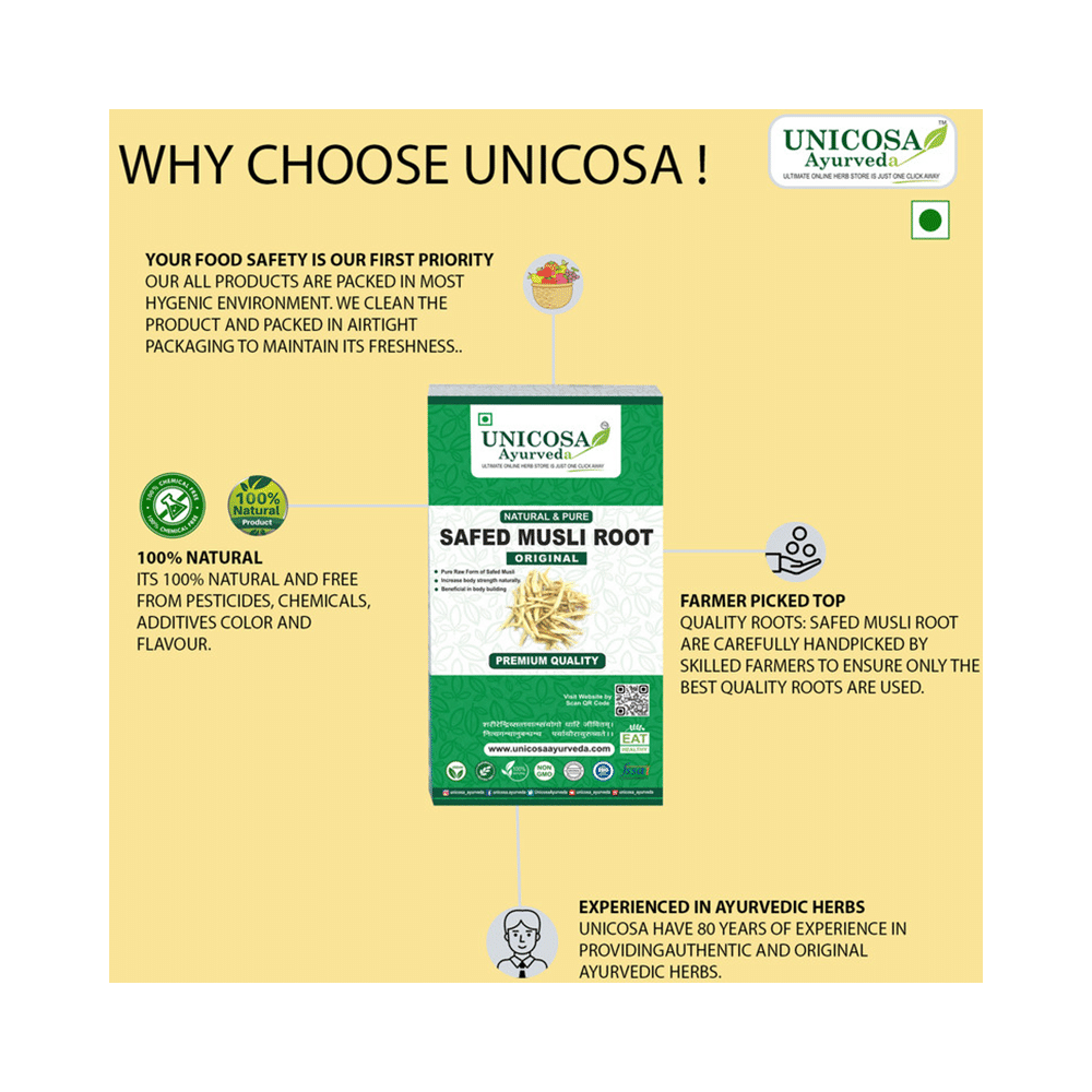 Unicosa Ayurveda Safed Musli Root - Image 9