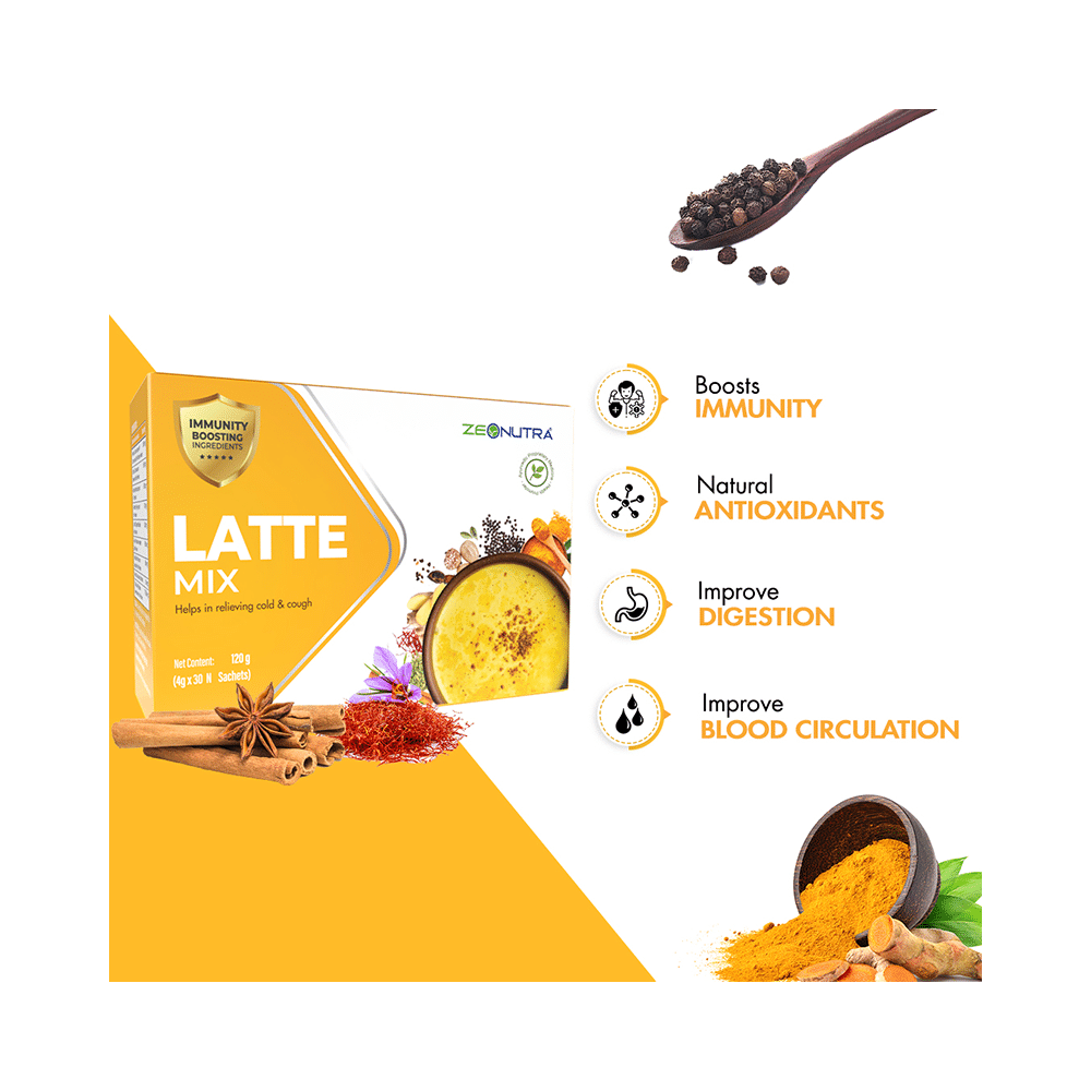 Zeonutra Latte Mix Sachet (4gm Each) - Image 4