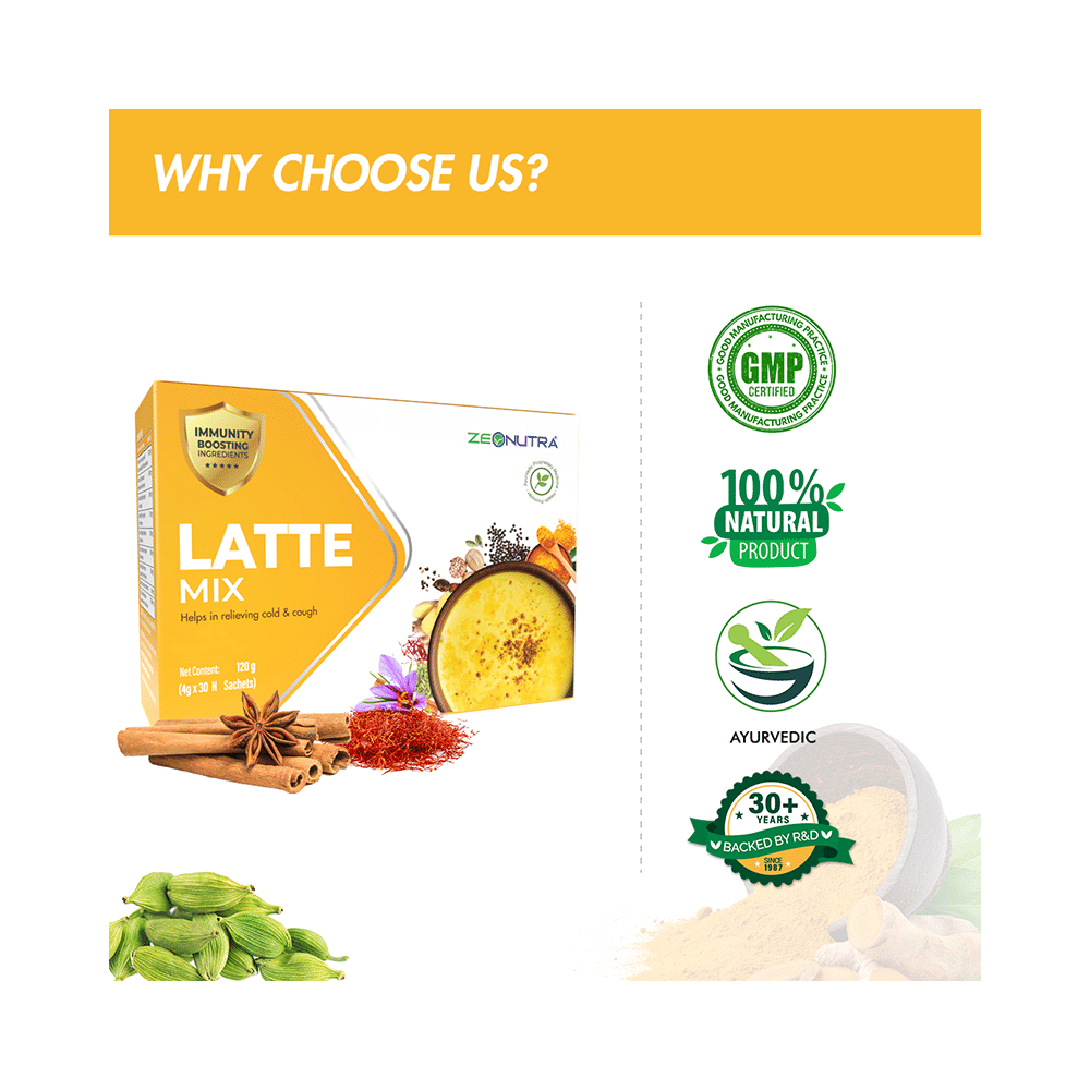 Zeonutra Latte Mix Sachet (4gm Each) - Image 6