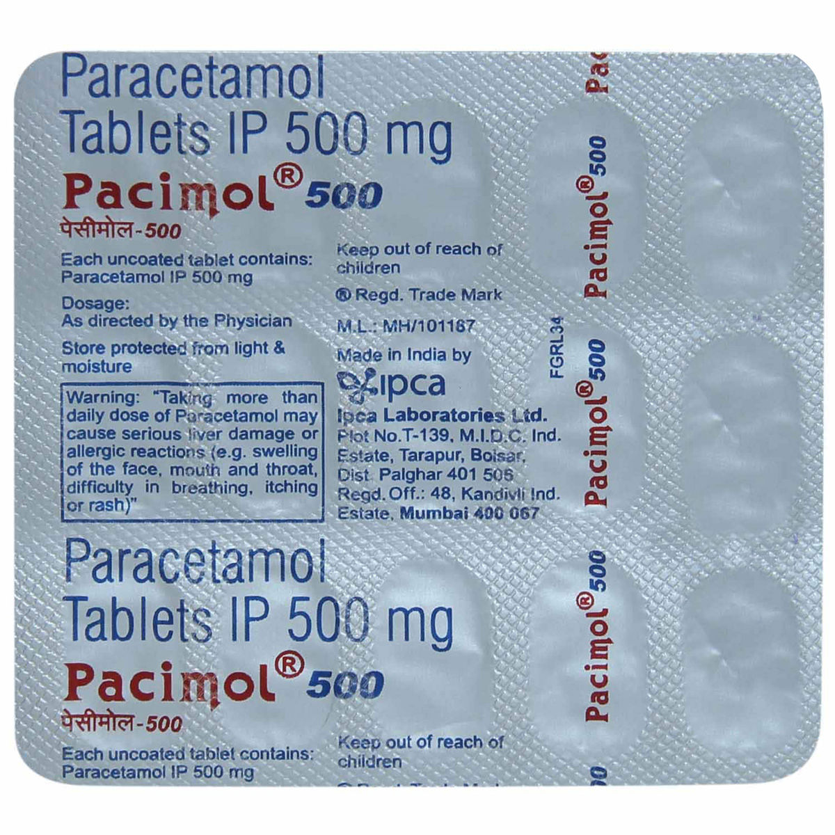 Pacimol 500 Tablet
