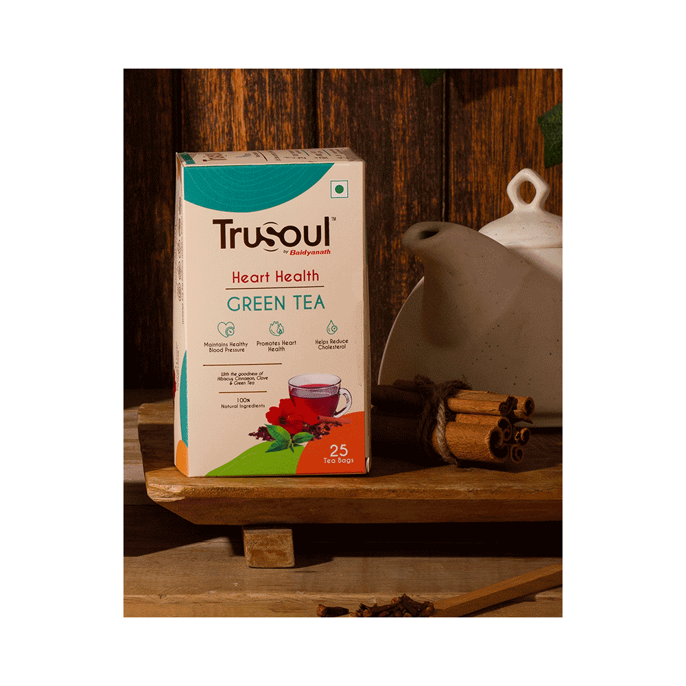 TruSoul by Baidyanath Heart Health Green Tea Bags(1.5gm Each) - Image 7