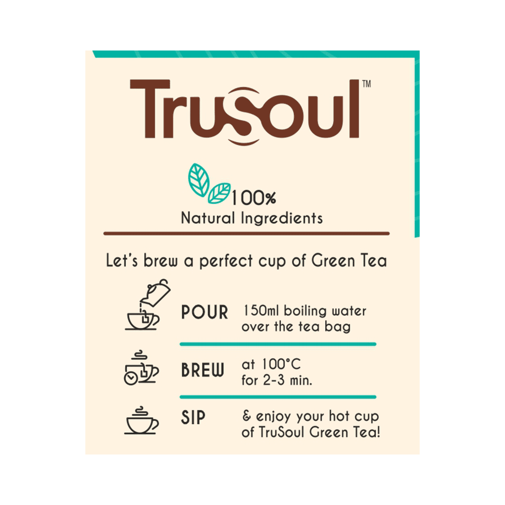 TruSoul by Baidyanath Heart Health Green Tea Bags(1.5gm Each) - Image 5