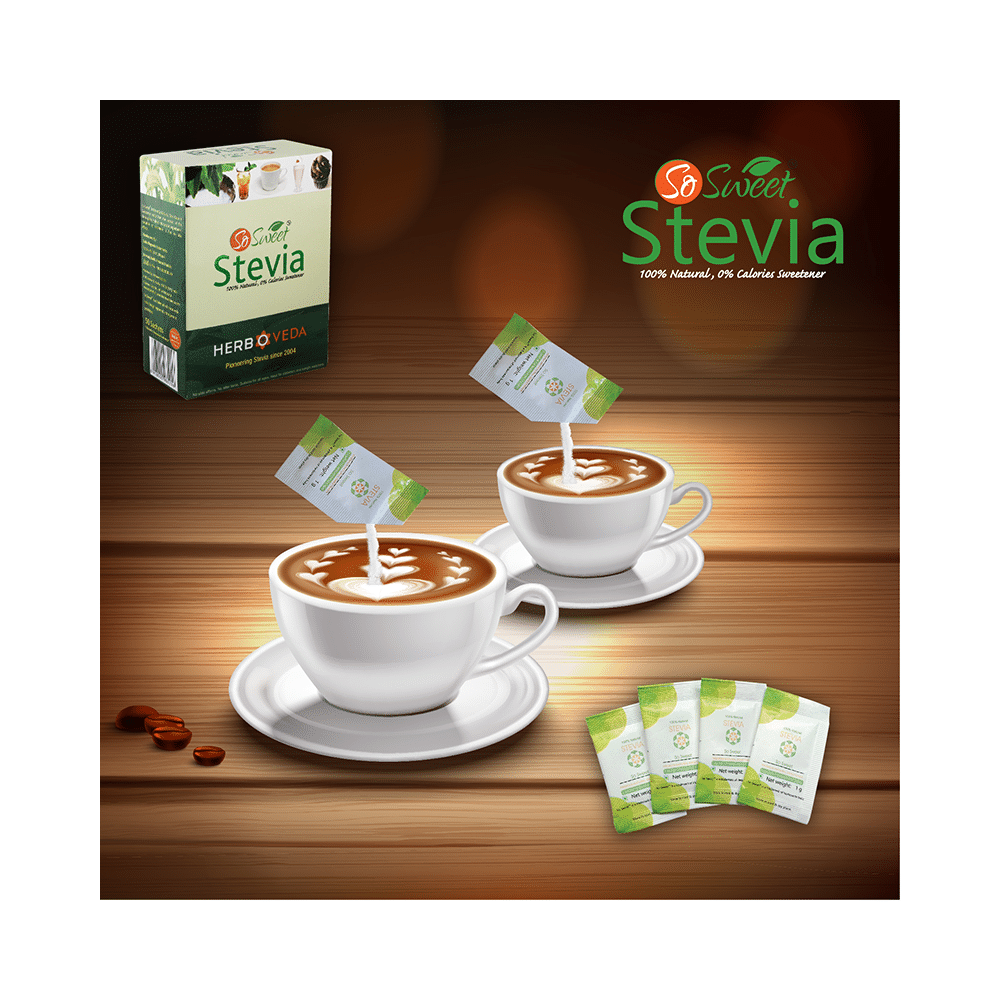 So Sweet Stevia Natural Sweetener for Diabetics | Zero Calorie | Sachet - Image 4