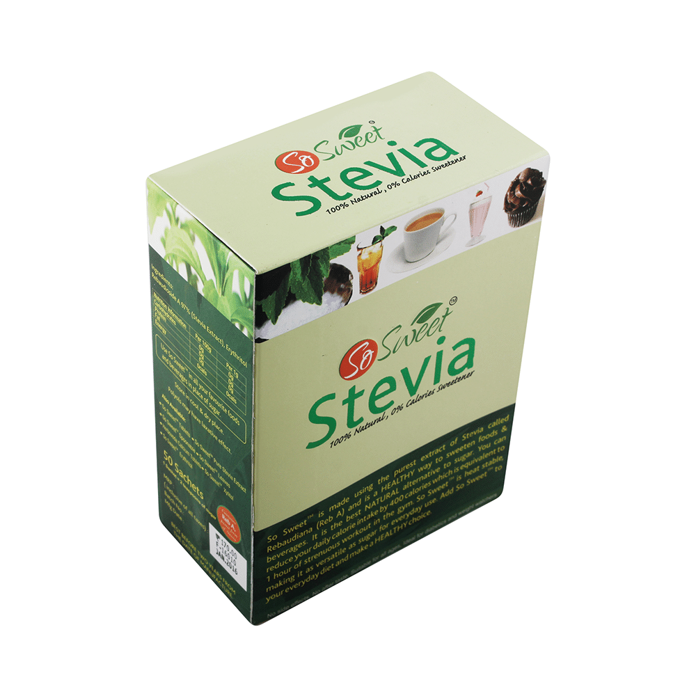 So Sweet Stevia Natural Sweetener for Diabetics | Zero Calorie | Sachet - Image 2