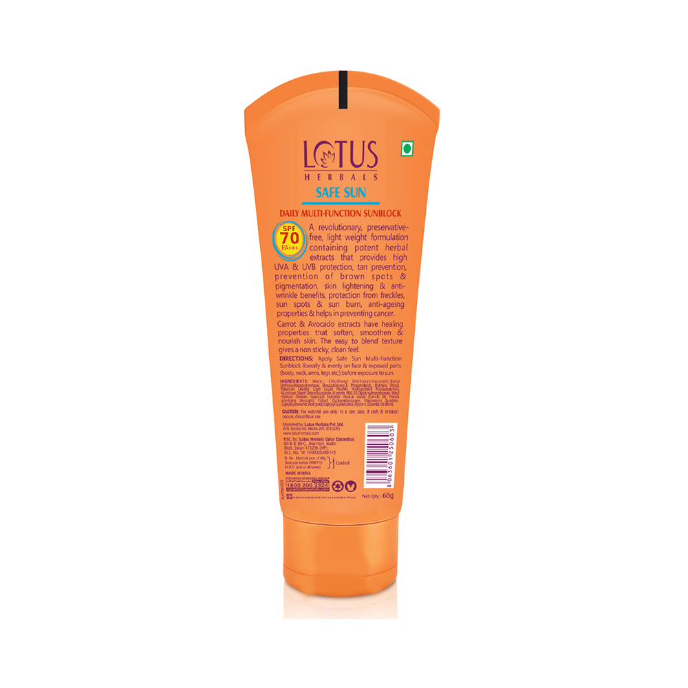 Lotus Herbals Safe Sun Daily Multi-Function Sunblock SPF 70 PA+++ - Image 2