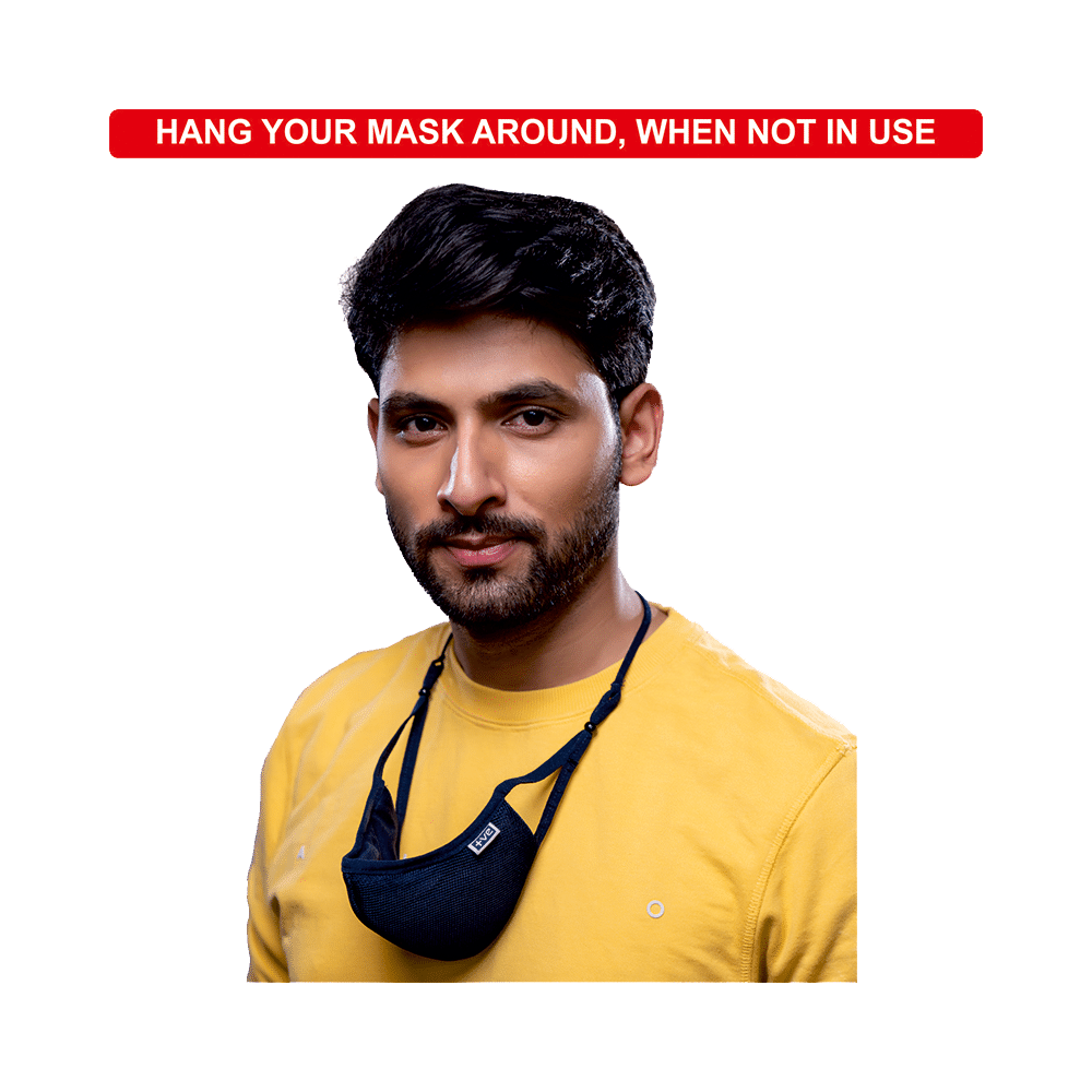 Posi+ve N99 Face Mask Navy Blue - Image 4