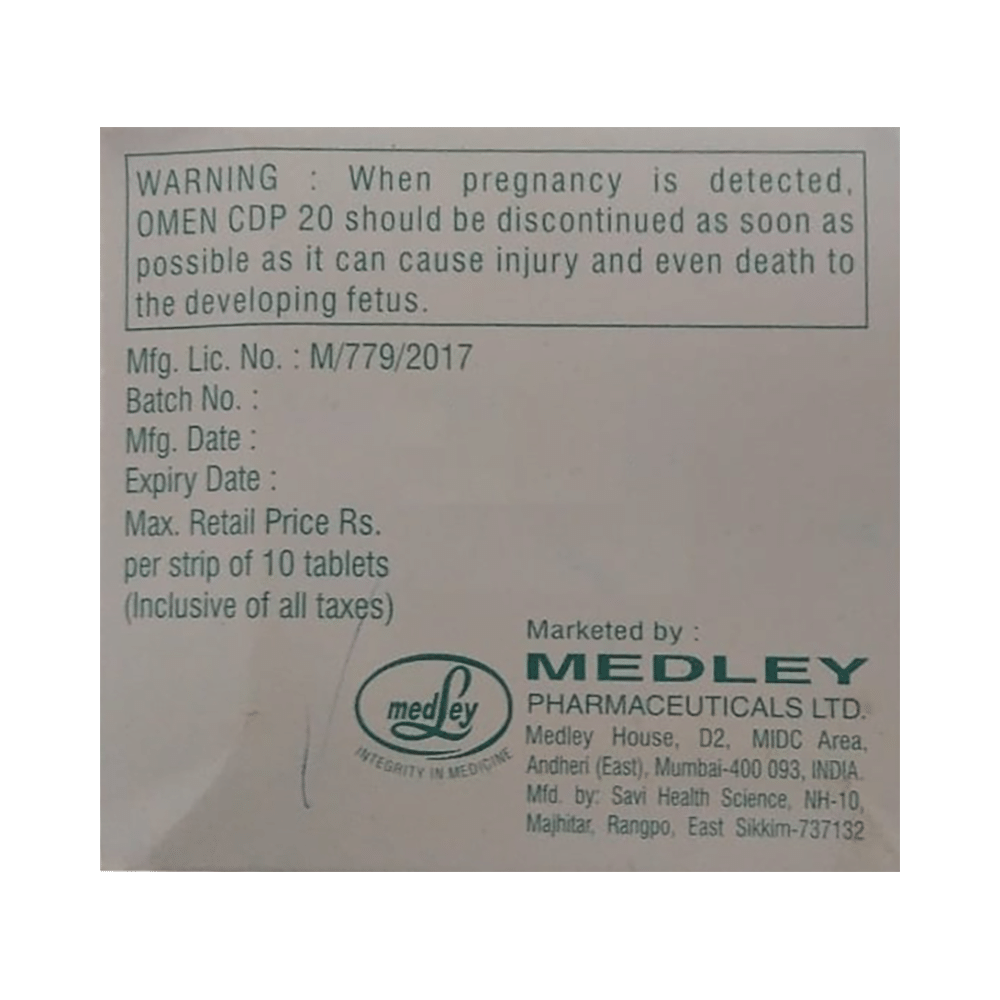 Omen Cdp 20mg/10mg Tablet - Image 3