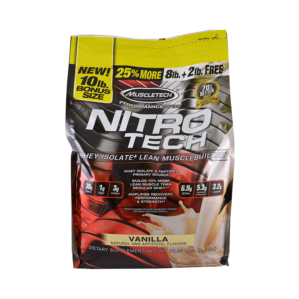 Muscletech Performance Series Nitro Tech Whey Isolate Vanilla - Image 1