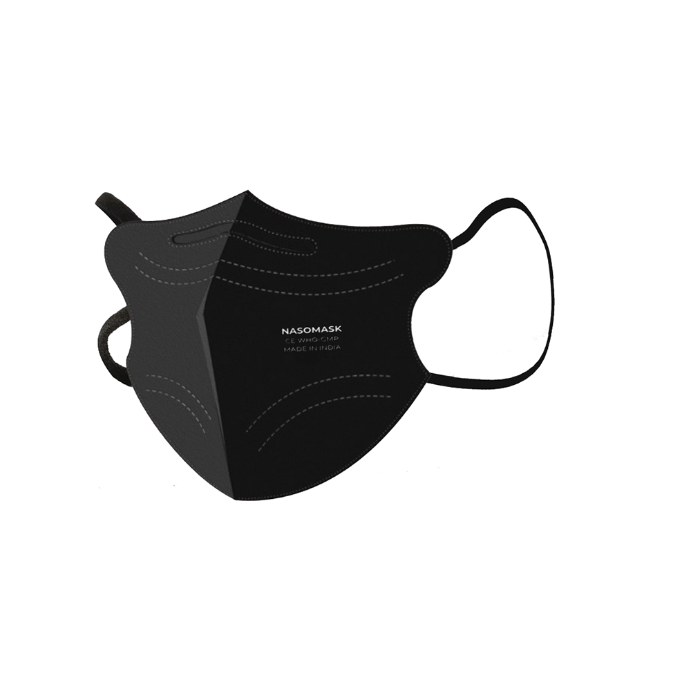 Nasomask N95 Anti-Pollution Face Mask with Headloop Black Normal Design - Image 3