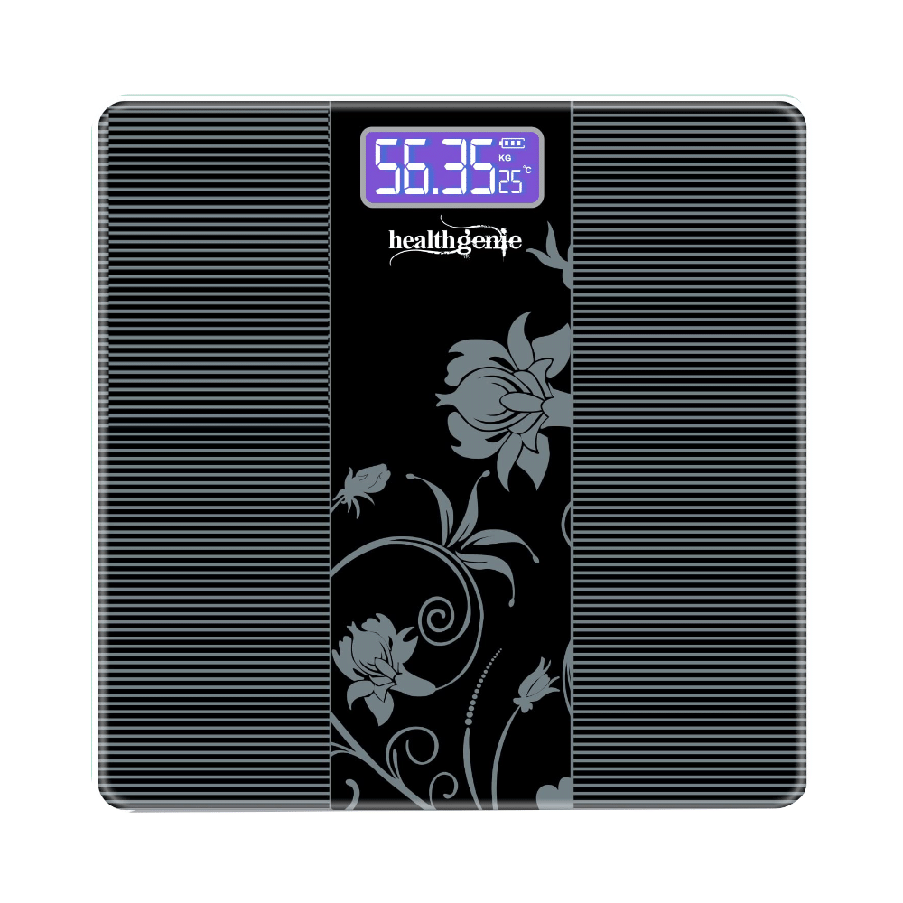 Healthgenie 3379 Electronic Digital Weighing Machine Black - Image 1