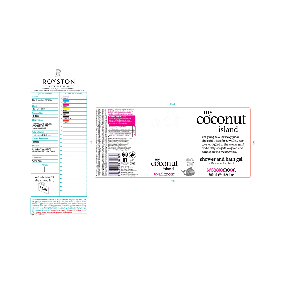 Treaclemoon My Coconut Island Shower and Bath Gel - Image 2