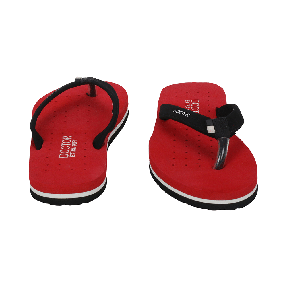 Doctor Extra Soft Ortho Care Orthopaedic Diabetic Pregnancy Comfort Flat Flipflops Slippers For Women 3 Red - Image 5