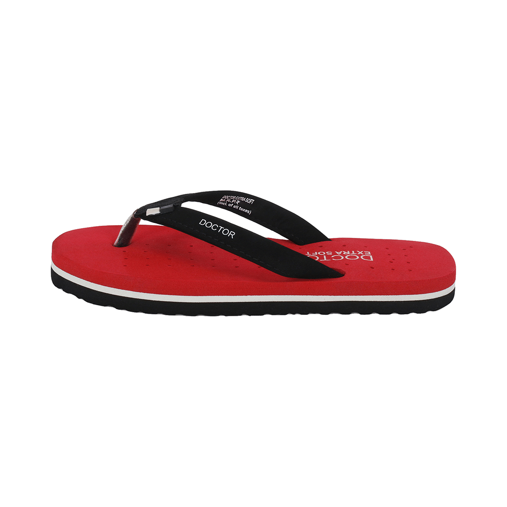 Doctor Extra Soft Ortho Care Orthopaedic Diabetic Pregnancy Comfort Flat Flipflops Slippers For Women 3 Red - Image 8