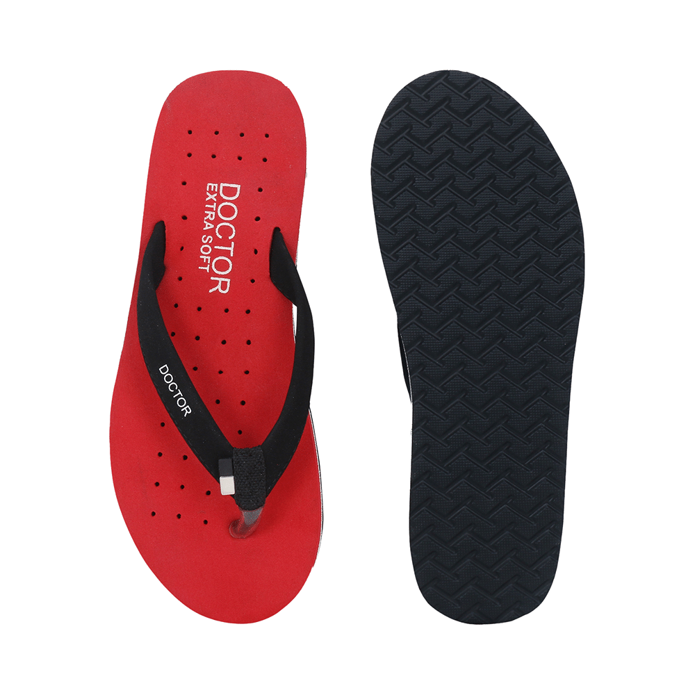 Doctor Extra Soft Ortho Care Orthopaedic Diabetic Pregnancy Comfort Flat Flipflops Slippers For Women 3 Red - Image 6