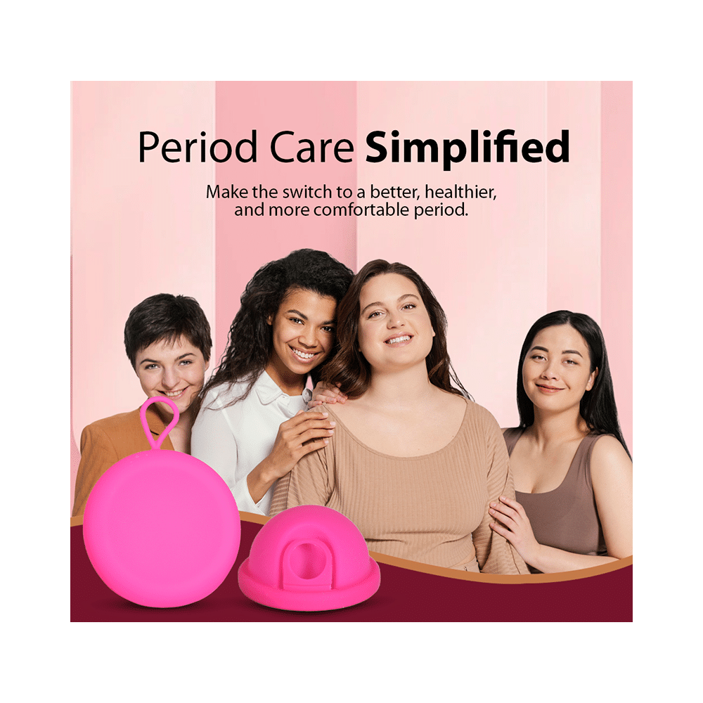 MYKI Silicon Menstrual Disc with Clutch Pink Small - Image 2