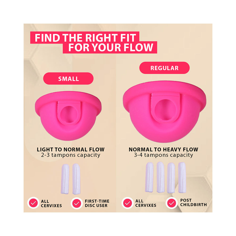 MYKI Silicon Menstrual Disc with Clutch Pink Small - Image 6