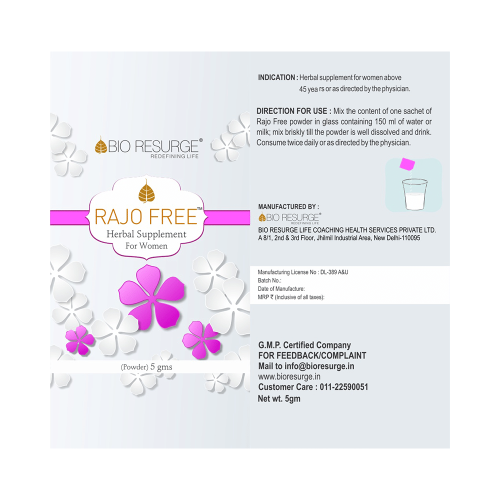 Bio Resurge Rajo Free 5gm Sachet - Image 2