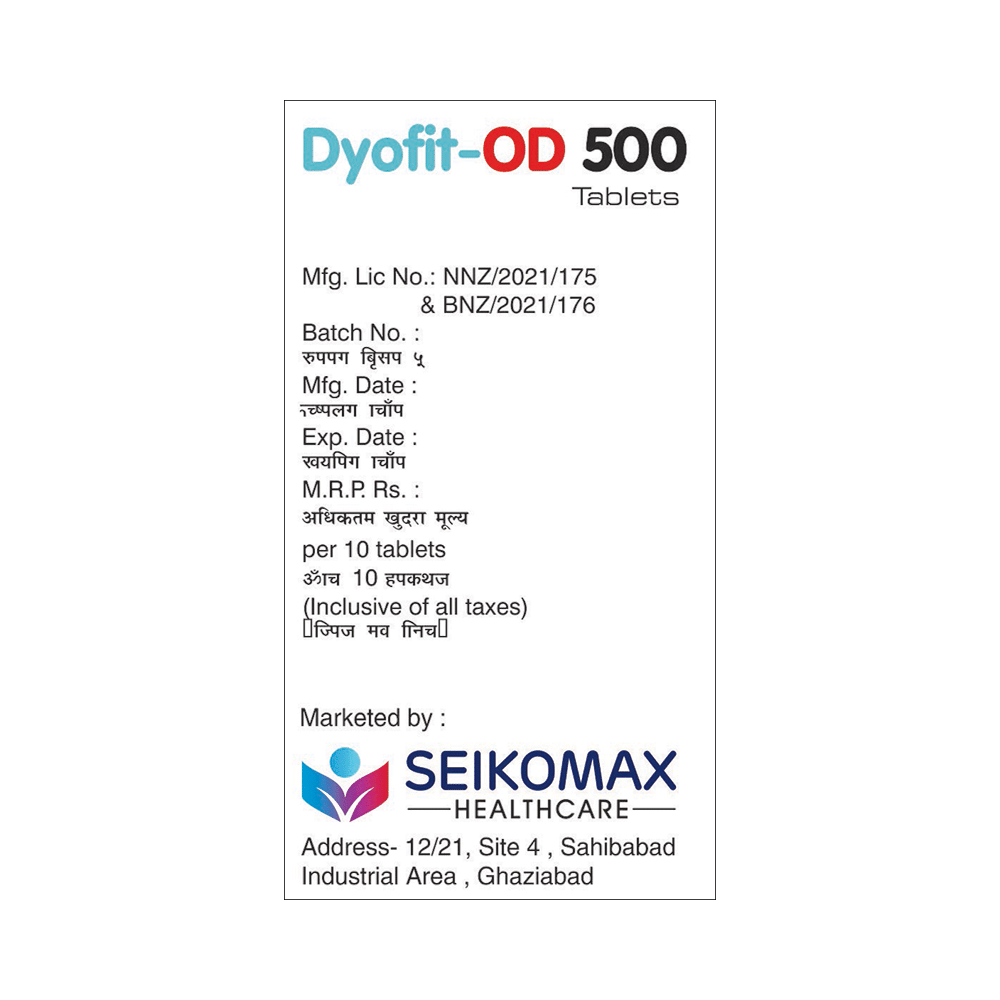 Dyofit-OD 500 Tablet ER - Image 3