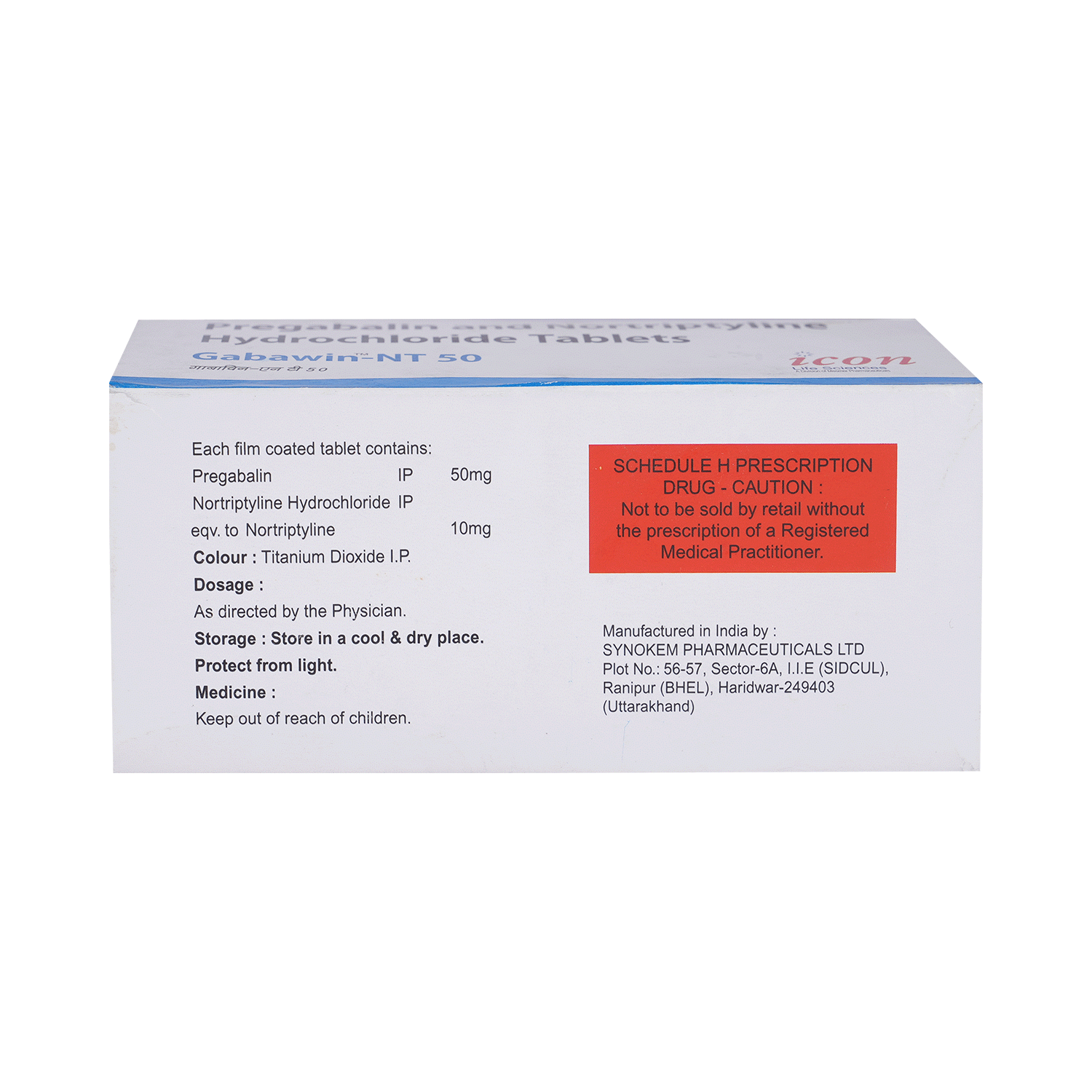 Gabawin-NT 50mg/10mg Tablet - Image 3