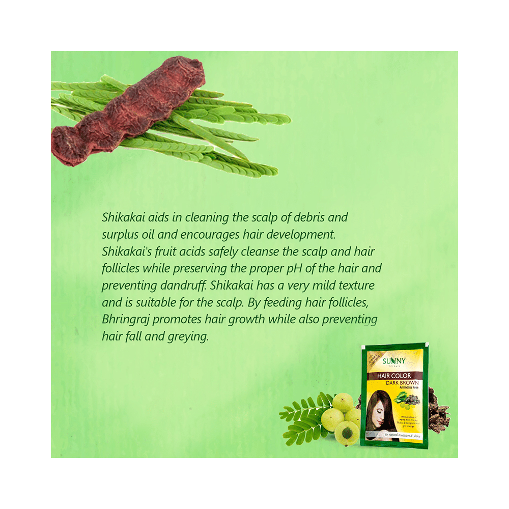 Sunny Herbals Hair Color Dark Brown Sachet - Image 6