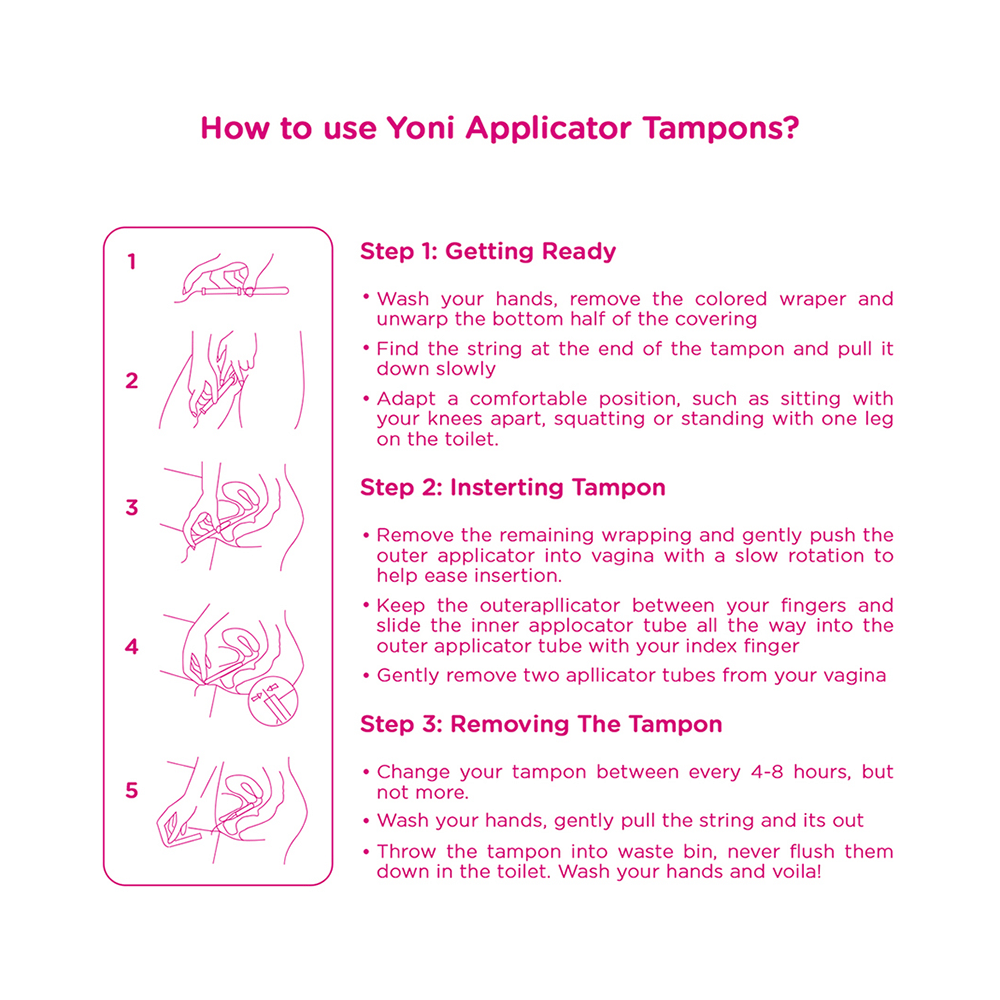 Yoni Organic Cotton 14 Applicator Tampon Super (14 Each) - Image 6