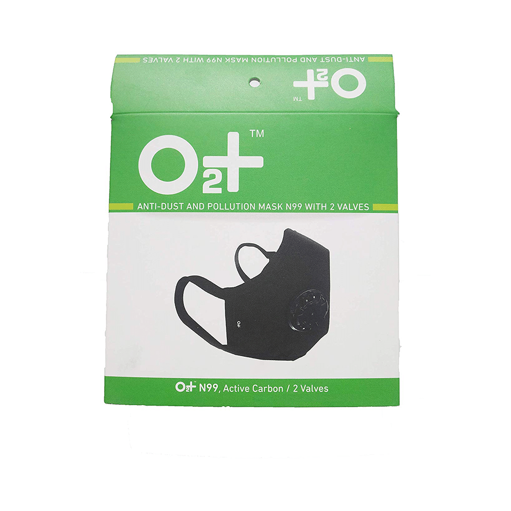 O2+ Stone Reusable Anti Pollution Mask with N99 Active Carbon Grade Filter Medium - Image 1