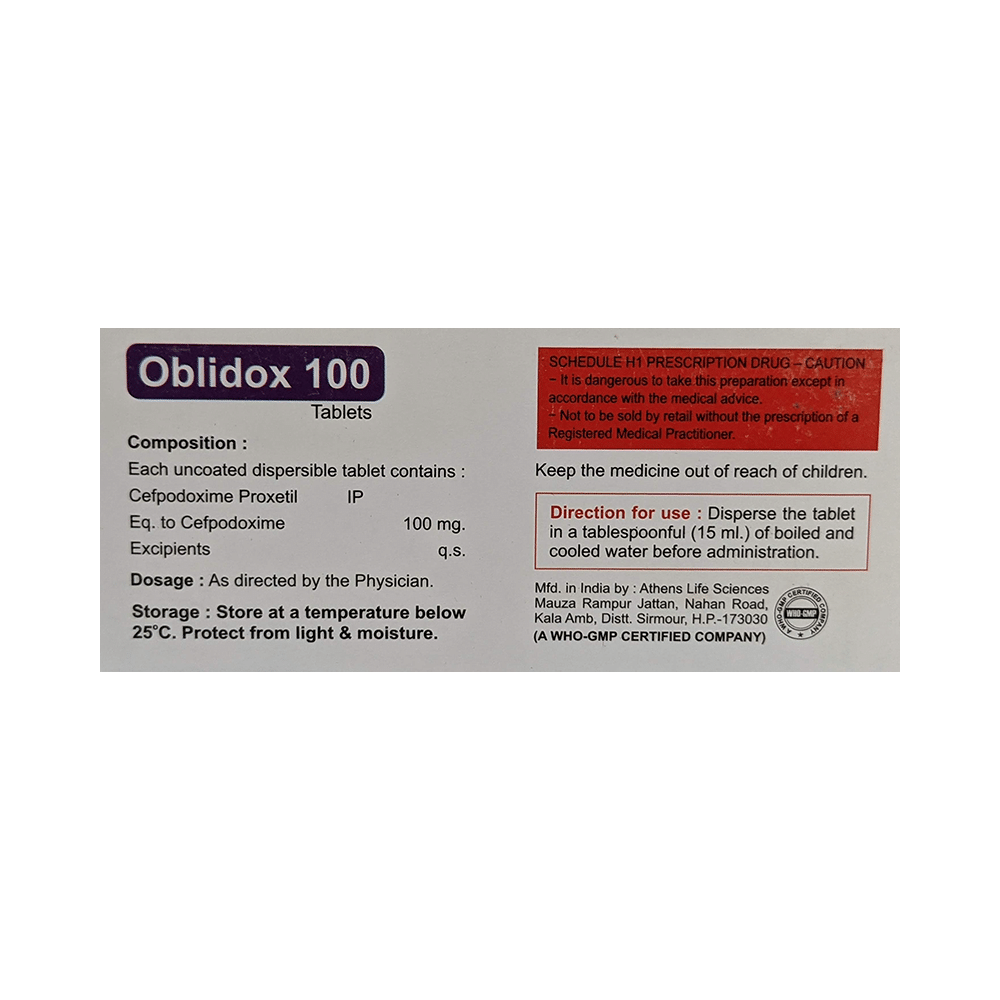 Oblidox 100 Tablet DT - Image 2