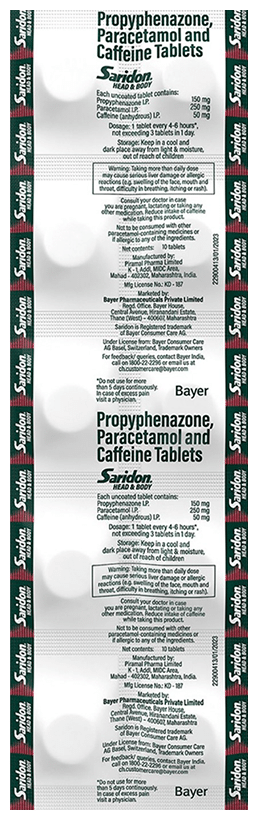 Saridon Head & Body Tablet - Image 2