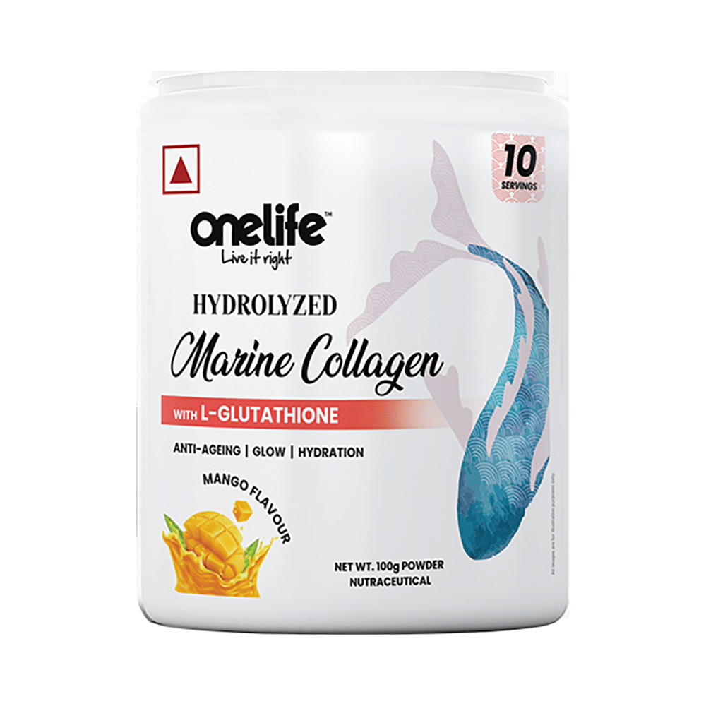 OneLife Hydrolyzed Marine Collagen Powder Mango - Image 1
