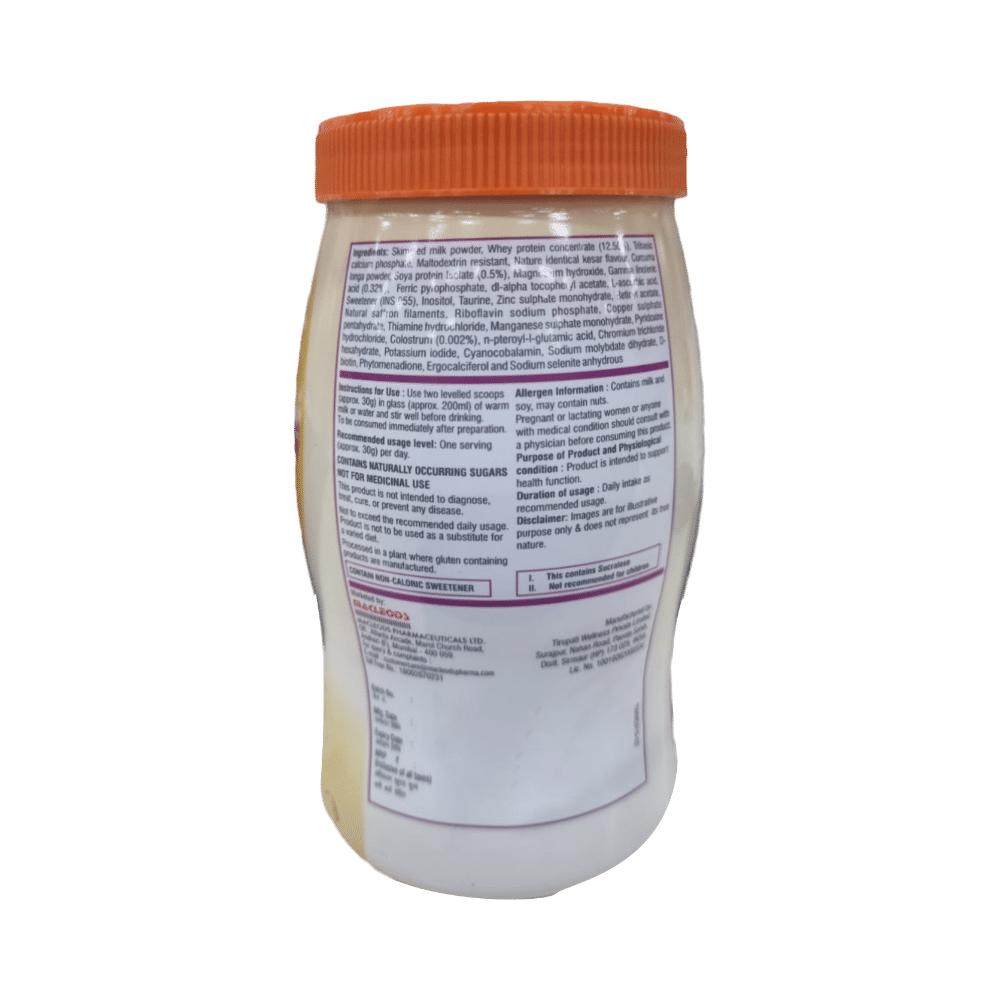 Macprot Protein with Vitamins & Minerals | Flavour Kesar Powder Sugar Free - Image 3