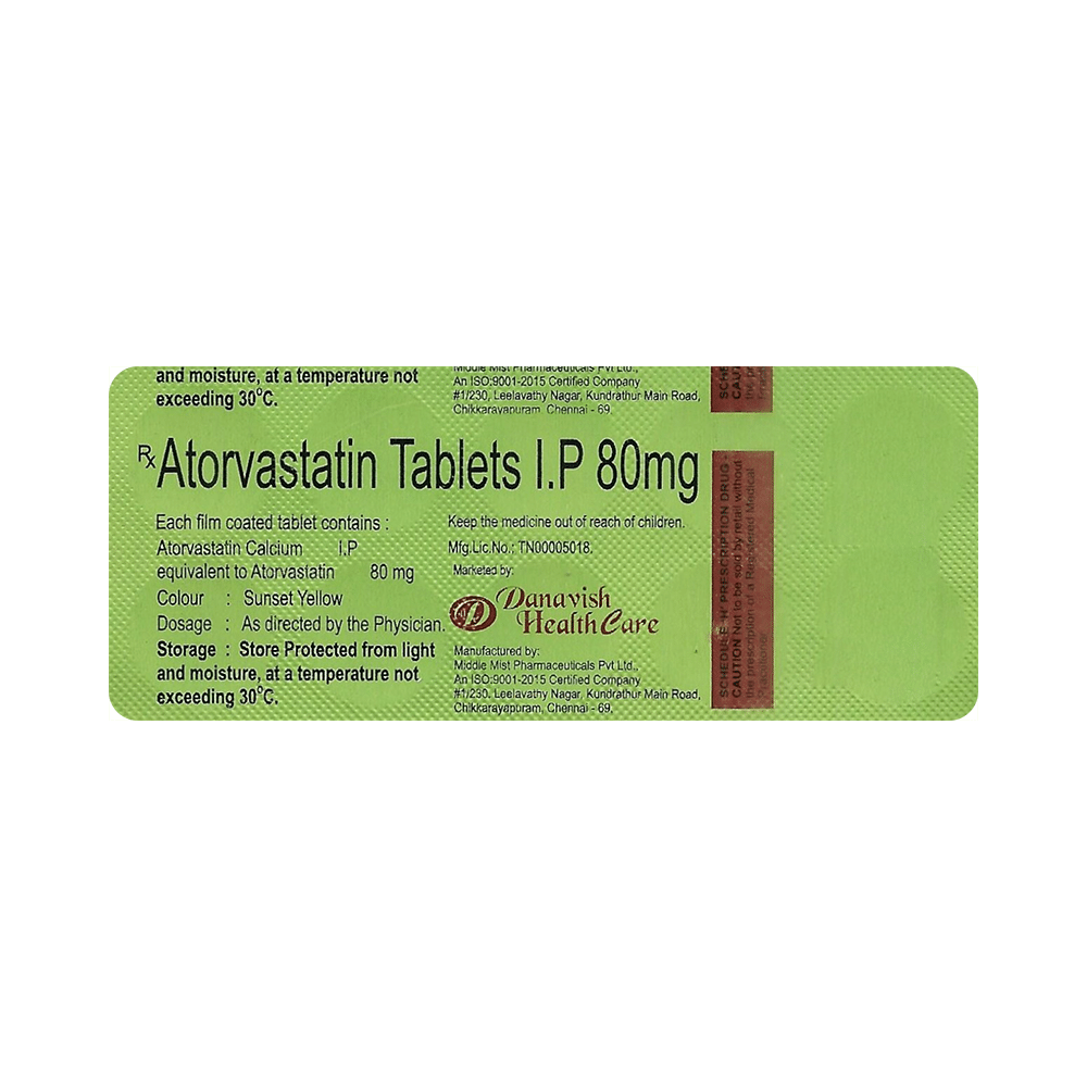 Danavish Atorvastatin 80mg Tablet - Image 3