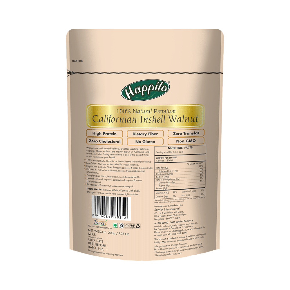 Happilo 100% Natural Premium Californian Inshell Walnut Gluten Free - Image 2