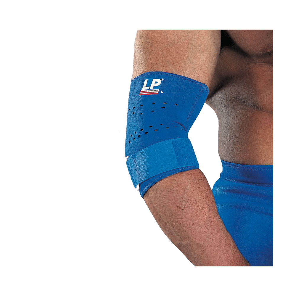 LP 723 Neoprene Tennis Elbow Support with Strap Small Blue - Image 4