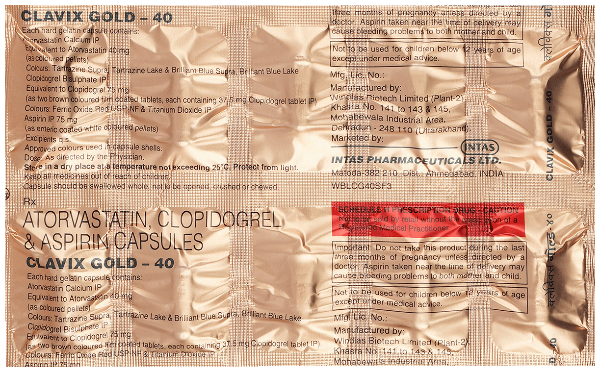 Clavix Gold 40 Capsule - Image 1