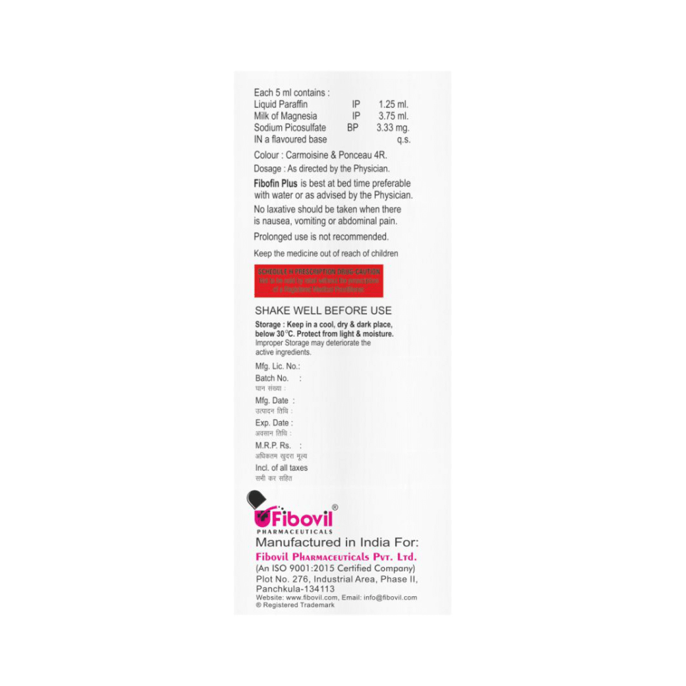 Fibofin Plus Oral Suspension Sugar Free - Image 2