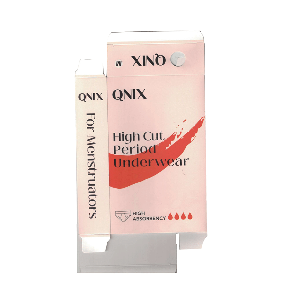 QNIX High Cut Period Underwear Black Medium