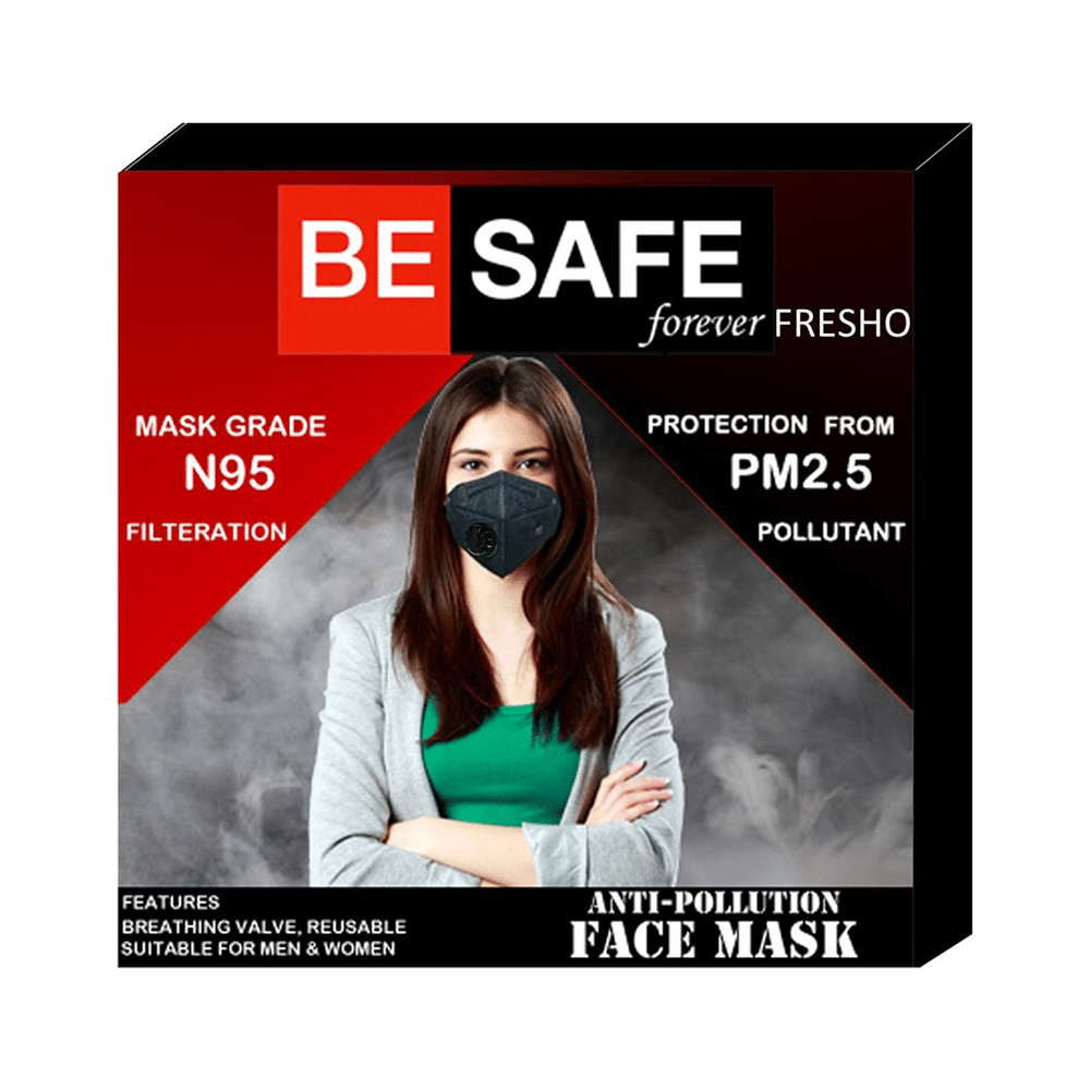 BESAFE Forever Fresho N95 PM2.5 Anti Pollution Mask Black