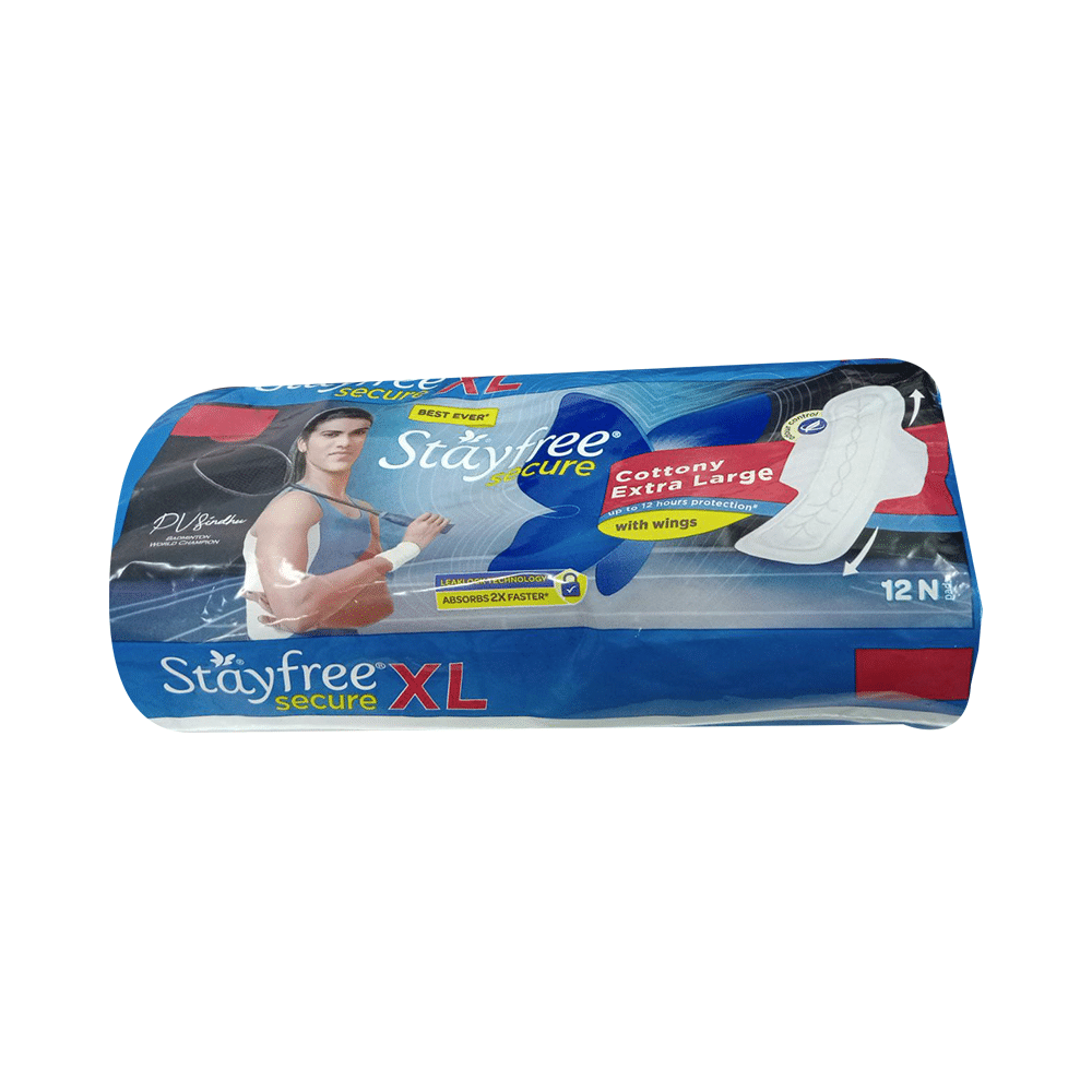 Stayfree Secure Cottony Soft with Wings Pads XL - Image 2