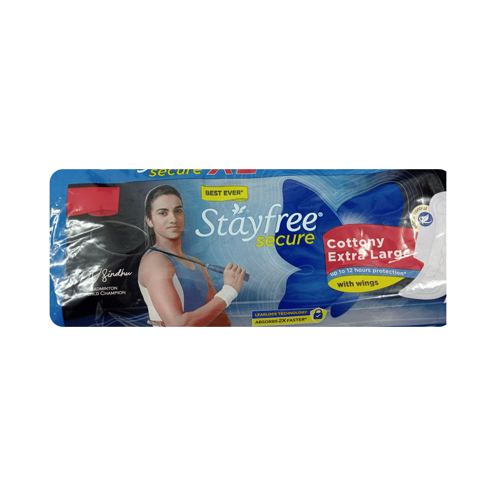 Stayfree Secure Cottony Soft with Wings Pads XL