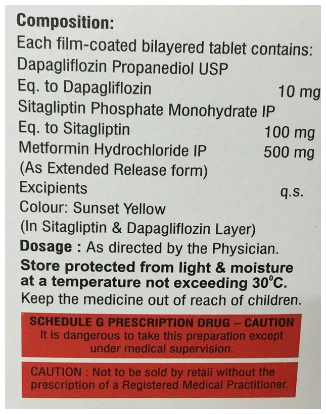 Gluside-Trio 500 Tablet ER - Image 2