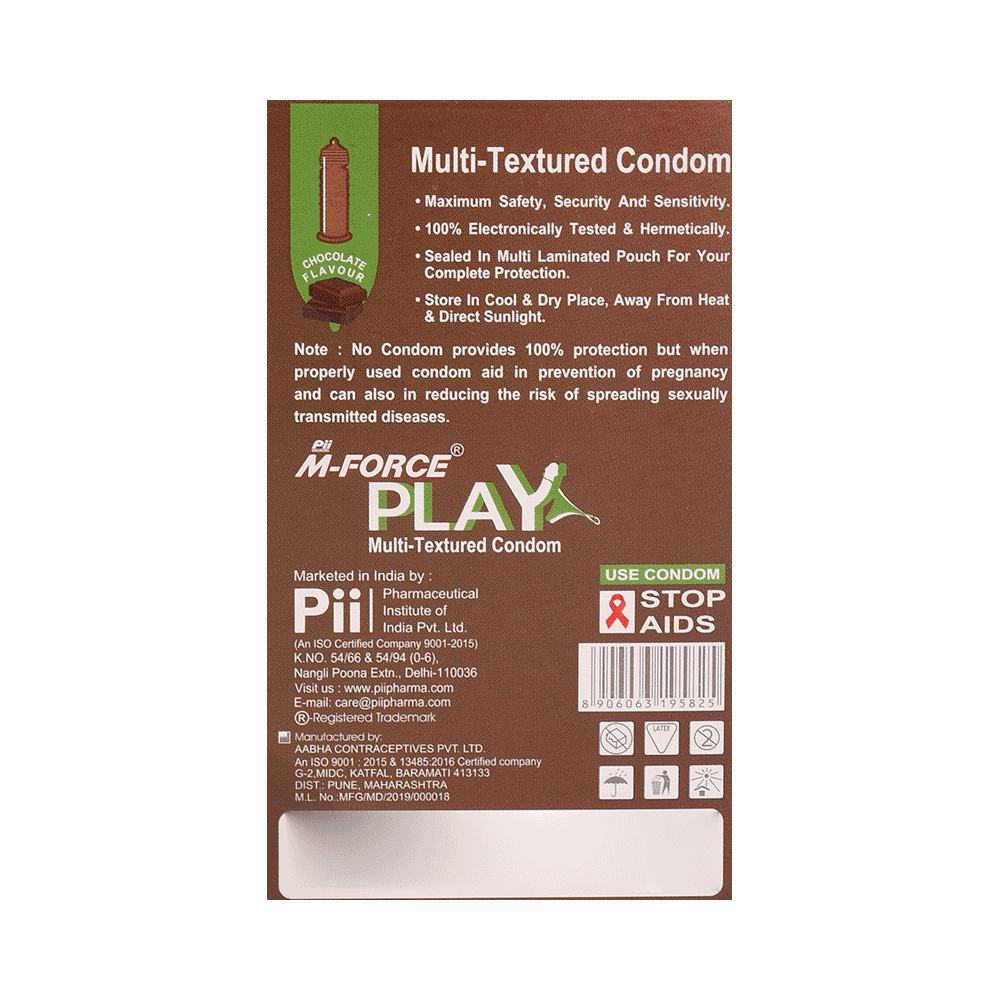 PII M-Force Play Condom (10 Each)condon Chocolate - Image 2