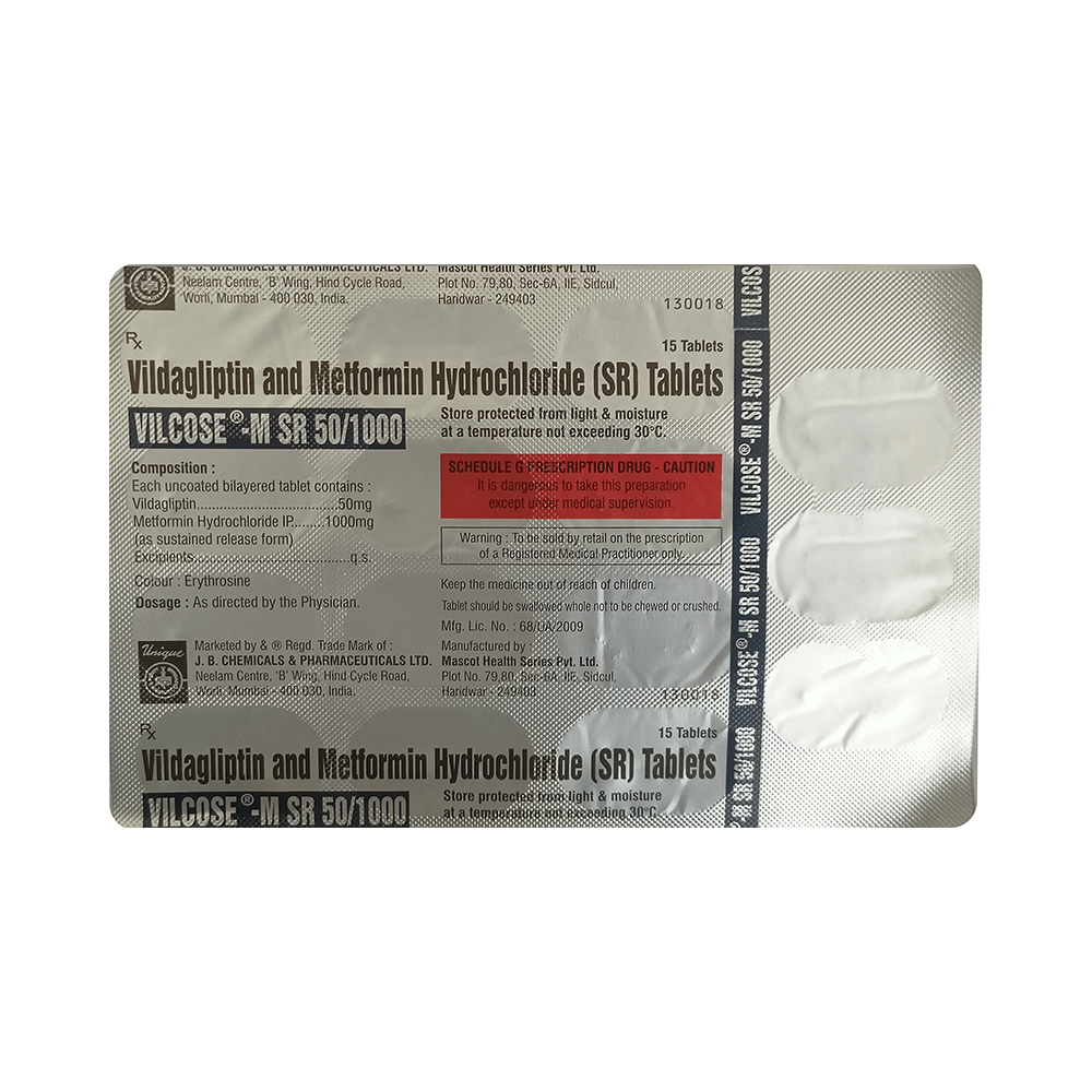 Vilcose-M SR 50/1000 Tablet - Image 3