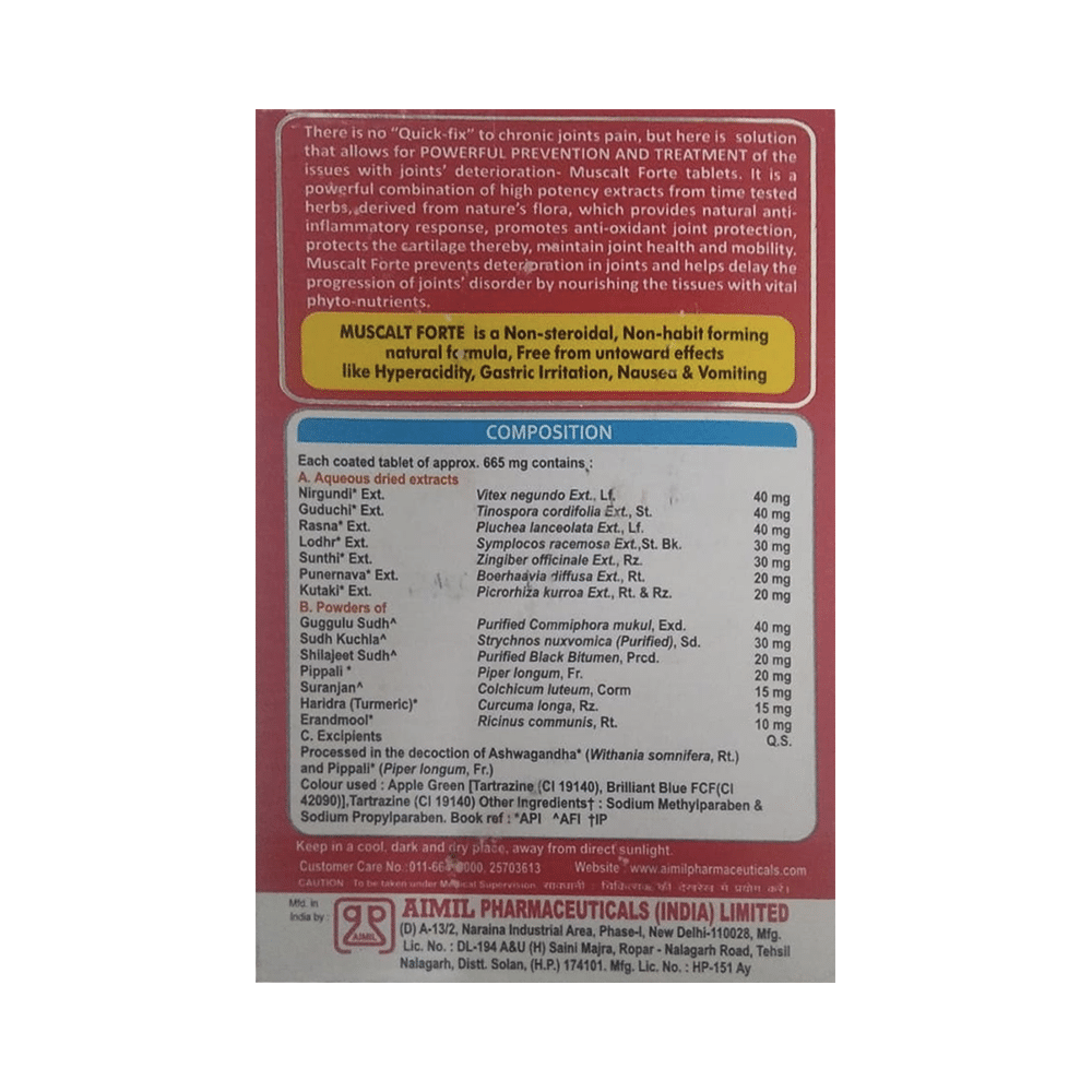 Muscalt Forte Tablet |  For Joint & Muscle Pain Relief - Image 2