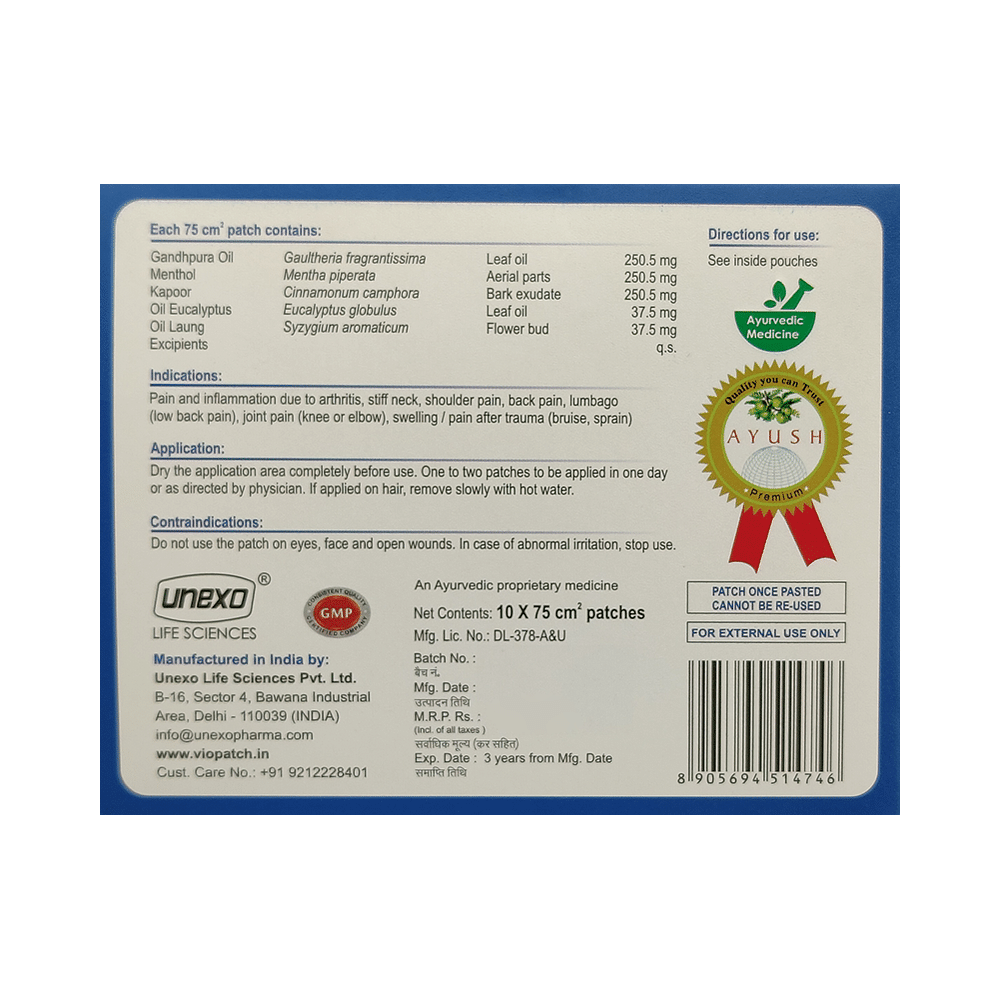 Viopatch Herbal Pain Relief Patch Large - Image 3
